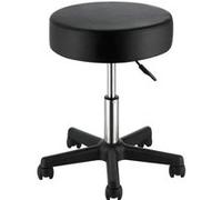 Tabouret de bureau VEVOR rond à roulettes réglable 46-60.5 cm cuir PU