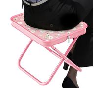 Tabouret de camping pliable - 11 acier au carbone, siège de pêche portable, mini banc de voyage | Randonnée en plein air BBQ Pique-nique Jardin Patio Salle de bains RV Dortoir Essentials Repose-pieds