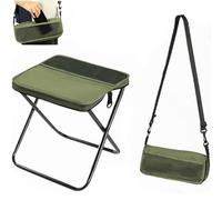 Tabouret de camping pliable, mini tabouret d'extérieur portable, se replie dans un sac à bandoulière pour la randonnée, la pêche, le pique-nique et les voyages