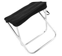 Tabouret de Camping Pliant Portable, Alliage D’aluminium Noir, Léger | Assise Stable, Supports Renforcés, Tissu Solide, pour Campeurs et Spectateurs, File D’attente