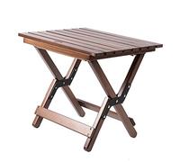 Tabouret de camping portable avec dessus de table et sac de transport, petit banc en hêtre Mazza, étagère pliante en bois massif, tables de pique-nique pliables pour jardins, balcons et camping en ple