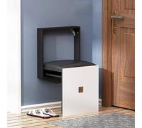 Tabouret de Changement de Chaussure d’entrée Banc de siège de Douche en Bois Pliable pour Salle de Bain Chaise de Foyer Haut de Gamme Tabouret Pliant Mural Invisible Essentiel pour la Maison