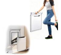 Tabouret de Changement de Chaussures Mural Invisible, siège de Douche Pliant à 90° avec accoudoirs, Charge maximale jusqu'à 300 kg pour balcons/Porche/Hall, Tabouret Mural Pliant,Champagne,One