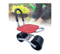 Tabouret de chariot de jardin avec siège pivotant à 360°, hauteur réglable, coussin genoux, siège de travail roulant pour l'entretien de la terrasse, de la pelouse et de la cour