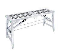 Tabouret de cheval pliable réglable - Plateforme d'échafaudage galvanisé robuste pour décoration d'intérieur, projets d'ingénierie de peinture murale - Solution de levage 160 x 30 cm
