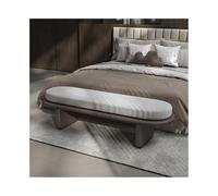 Tabouret de chevet italien minimaliste doux marron foncé banc de rangement pour chambre à coucher, canapé, entrée, étagère à chaussures, armoire, meuble ottoman long polyvalent