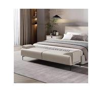 Tabouret de chevet léger de luxe haut de gamme pour chambre à coucher, canapé et armoire, pouf de rangement blanc cassé pour vêtements et chaussures, repose-pieds élégant pour décoration de chambre à