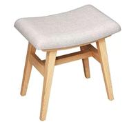 Tabouret de coiffeuse à coussin de selle - Chaise de maquillage moderne rembourrée avec pieds en bois - Siège de coiffeuse multifonction pour femme