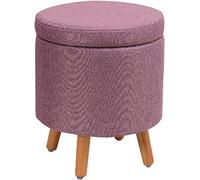 Tabouret de Coiffeuse avec Fonction de Rangement, Chaise de Maquillage Domestique, Repose-Pieds de Salon avec Couvercle Amovible, Tabouret à Langer en Bois Massif