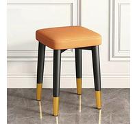 Tabouret de coiffeuse carré empilable moderne et rembourré en similicuir bleu multifonction pour cuisine, salle de classe, salon, séminaire, 30 x 30 x 45 cm