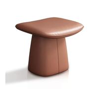 Tabouret de coiffeuse, chaise de maquillage en bois massif avec coussin de selle, repose-pieds ottomane pour chambre à coucher, entrée ou piano, gris, 50 x 35 x 43 cm