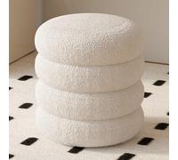 Tabouret de coiffeuse - Chaise ottomane rembourrée pour salle de maquillage, chambre à coucher et salon - Repose-pieds élégant pour coiffeuse et entrée