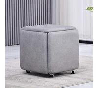 Tabouret de coiffeuse de fête en plein air, canapé, tabouret créatif imperméable 5 en 1, cube pouf carré pour salon, chambre à coucher, canapé empilable, chaise tabouret combinaison (taille : 46 x 46