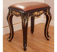 Tabouret de coiffeuse élégant à motif floral - Chaise de coiffeuse sans accoudoirs pour maquillage, tabouret de maquillage élégant pour chambre à coucher, siège de coiffeuse chic avec moulures