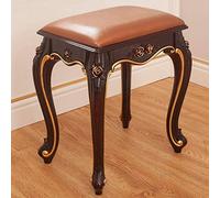 Tabouret de coiffeuse élégant à motif floral - Chaise de coiffeuse sans accoudoirs pour maquillage, tabouret de maquillage élégant pour chambre à coucher, siège de coiffeuse chic avec moulures