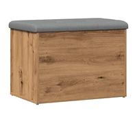 Tabouret de coiffeuse élégant en bois avec rangement - Chêne artisanal 62 x 42 x 45 cm - Design compact pour chambre et salle de bain - Meuble élégant et fonctionnel