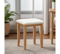 Tabouret de coiffeuse en bois avec siège rembourré, chaise de maquillage rembourrée, petit repose-pieds pour chambre à coucher et salon, coiffeuse élégante, banc à chaussures confortable