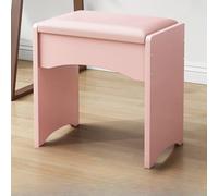 Tabouret de coiffeuse en bois, banc de piano, chaise de maquillage rembourrée, siège à langer simple et confortable pour dressing, entrée, chambre à coucher - Meuble de maquillage élégant (A)