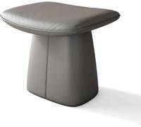 Tabouret de coiffeuse en bois massif avec repose-pieds pour chambre à coucher avec coussin de selle pour entrée ou piano