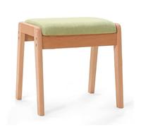 Tabouret de coiffeuse en bois massif - Chaise de maquillage élégante pour chambre à coucher et salle de bain d'invités Tabouret de salle à manger polyvalent Siège de diva chic - Élégant et design
