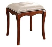 Tabouret de coiffeuse en bois pour coiffeuse, chaise simple beige pour salle à manger et piano, 42 x 38 x 46 cm, solution d'assise élégante et fonctionnelle pour décoration d'intérieur