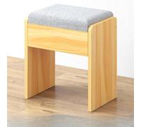 Tabouret de coiffeuse en bois - Siège rembourré - Design simple et confortable pour chambre à coucher et entrée