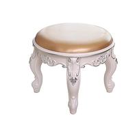 Tabouret de coiffeuse imperméable, rembourré, tabouret de maquillage carré, banc à chaussures rectangulaire, style baroque, capacité de charge de 175 kg, idéal pour chambre à coucher et salle de bain