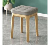 Tabouret de coiffeuse minimaliste moderne et peu encombrant, chaise de maquillage dos nu, siège empilable rembourré pour chambre à coucher, salle à manger, salon (couleur : multicolore)