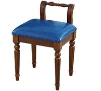 Tabouret de coiffeuse, pieds en bois massif, chaise de coiffeuse à dossier bas, tabouret de maquillage ergonomique pour coiffeuse, design sculpté léger pour meubles de maison