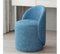 Tabouret de coiffeuse pivotant à 360° - Fauteuil rond en imitation velours d'agneau pour maquillage, dressing, chambre et entrée - Fauteuil confortable pour plus de style et de confort