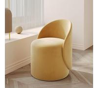 Tabouret de coiffeuse pivotant à 360° - Pouf rembourré rembourré avec dossier pour chambre à coucher, salle de maquillage, salon - Idéal pour les coiffeuses