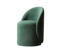 Tabouret de coiffeuse pivotant - Pouf rembourré avec dossier pour chambre à coucher et salon - Idéal pour coiffeuse