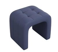 Tabouret de coiffeuse pour chambre à coucher sans accoudoirs Bleu 40 cm
