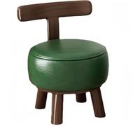 Tabouret de Coiffeuse pour Salle de Maquillage, Repose-Pieds Ottoman Rond pivotant à 360°, Repose-Pieds avec Dossier, Petite Chaise pour Salle de Bain, Chambre, Salon, entrée (Vert)
