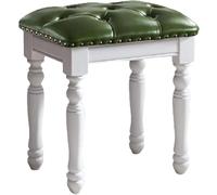 Tabouret de coiffeuse rembourré avec pieds sculptés en bois massif, coussin rembourré à boutons, assemblage sans outils pour maquillage, piano, chambre à coucher