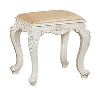 Tabouret de coiffeuse rembourré style baroque confortable avec pieds en ABS