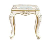 Tabouret de coiffeuse rembourré style baroque élégant avec pieds en ABS, assemblage facile pour chambre à coucher et salon