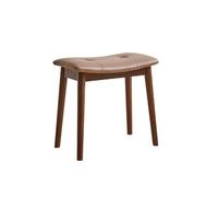 Tabouret de coiffeuse, repose-pieds en bois massif avec coussin de selle, banc rembourré moderne pour chambre à coucher, entrée, salon