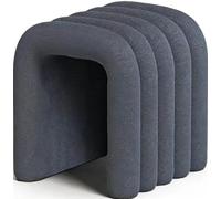 Tabouret de Coiffeuse, Repose-Pieds Moderne et Confortable Doublé de Laine, Banc-Repose-Pieds avec SièGe D'Appoint, DéCoration pour Salle de Maquillage(Gray)