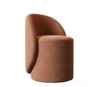 Tabouret de coiffeuse rond en velours synthétique pivotant à 360° avec | Tabouret rond pivotant avec dossier haut et coussin épais, idéal pour chambre à coucher, coiffeuse ou salon confortable