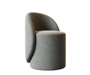 Tabouret de coiffeuse rond en velours synthétique pivotant à 360° avec | Tabouret rond pivotant avec dossier haut et coussin épais, idéal pour chambre à coucher, coiffeuse ou salon confortable