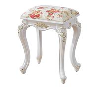 Tabouret de Coiffeuse Rond et rectangulaire Vintage avec siège Ottoman, Style Victorien, Hauteur d'assise: 43cm