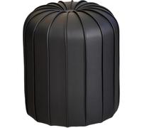 Tabouret de coiffeuse rond - Moderne - Pouf ottoman - Tabouret de coiffeuse - Repose-pieds pour salon, dressing - Multifonction - Noir