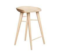 Tabouret de comptoir de cuisine en bois massif - Chaise de salle à manger en chêne - Dos nu - Pour ferme, bistrot - 76,2 cm de haut - Bois de 65 cm