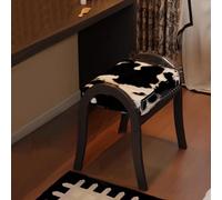 Tabouret de comptoir rectangulaire avec accoudoirs et assise rembourrée pour salon, chambre et entrée confort