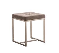 Tabouret De Cuisine Barci Design Moderne en Tissu I Chaise De Cuisine Confortable I Assise Rembourée I Pied en Acier Inoxydable, Couleur:Gris