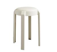 Tabouret de cuisine empilable en plastique - Chaise rembourrée pour chambre à coucher et coiffeuse - Léger et portable - Parfait pour les petits espaces et la maison
