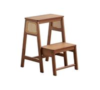 Tabouret de cuisine réversible en bambou à 2 marches pour évier de salle de bain, comptoir, chambre à coucher, supporte jusqu'à 100 kg (couleur 2)