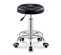 Tabouret de dessin ergonomique pivotant à 360° en cuir PU avec support dorsal pour salon, tatouage, spa, clinique médicale, multi-usages