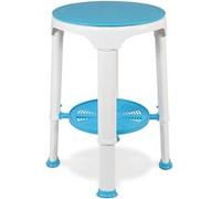 Tabouret de Douche Aidapt VB511RT - Rond avec siège Rotatif et étagère de Rangement. Pieds antidérapants, Plastique léger
